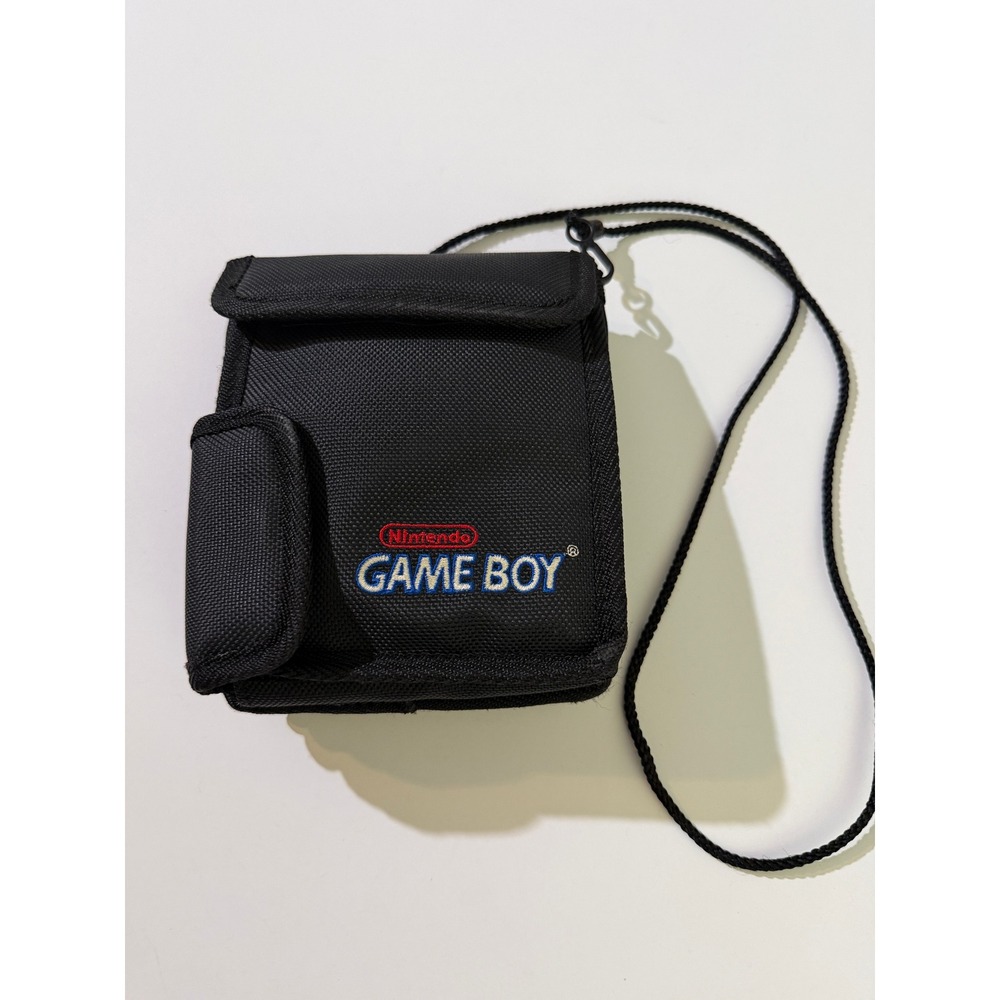 Vintage‎ Nintendo Game Boy Carrying Case Black Nylon Travel Bag with Strap Logo